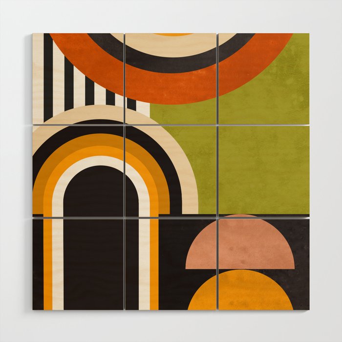 Bauhaus Mid Century Art 43 Wood Wall Art Gallery Image 1