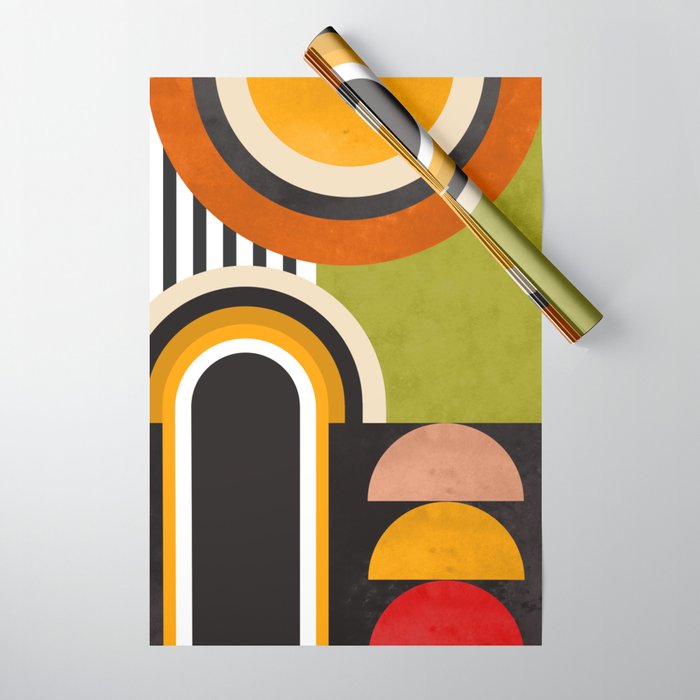 Bauhaus Mid Century Art 43 Wrapping Paper Gallery Image 1