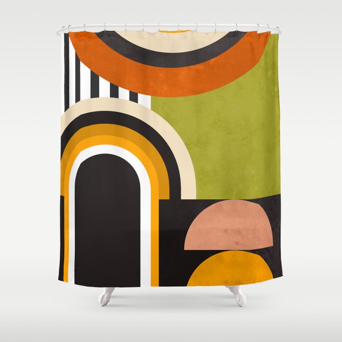 Bauhaus Mid Century Art 43 Shower Curtain Gallery Image 1