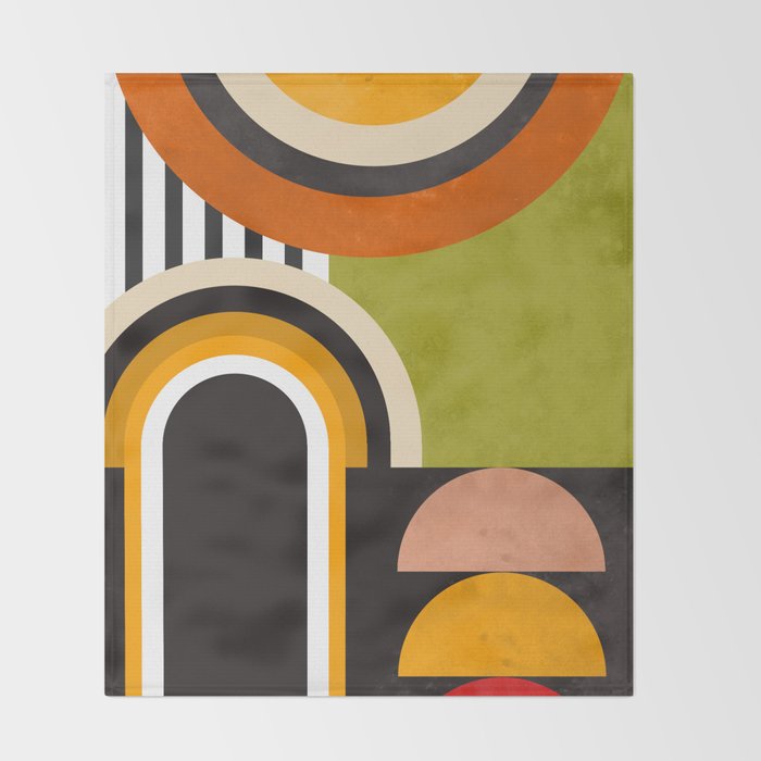 Bauhaus Mid Century Art 43 Throw Blanket Gallery Image 2