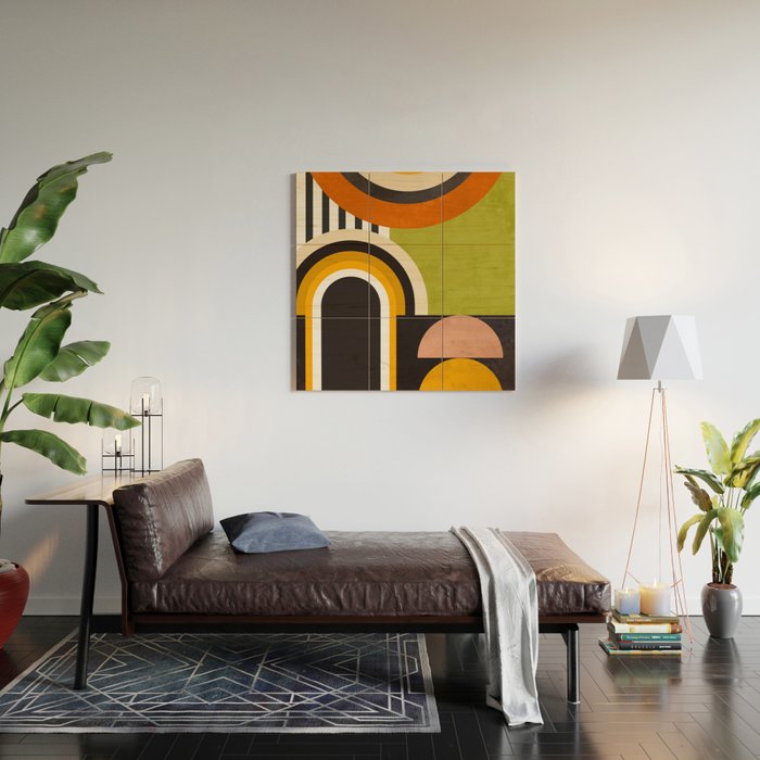 Bauhaus Mid Century Art 43 Wood Wall Art Gallery Image 2