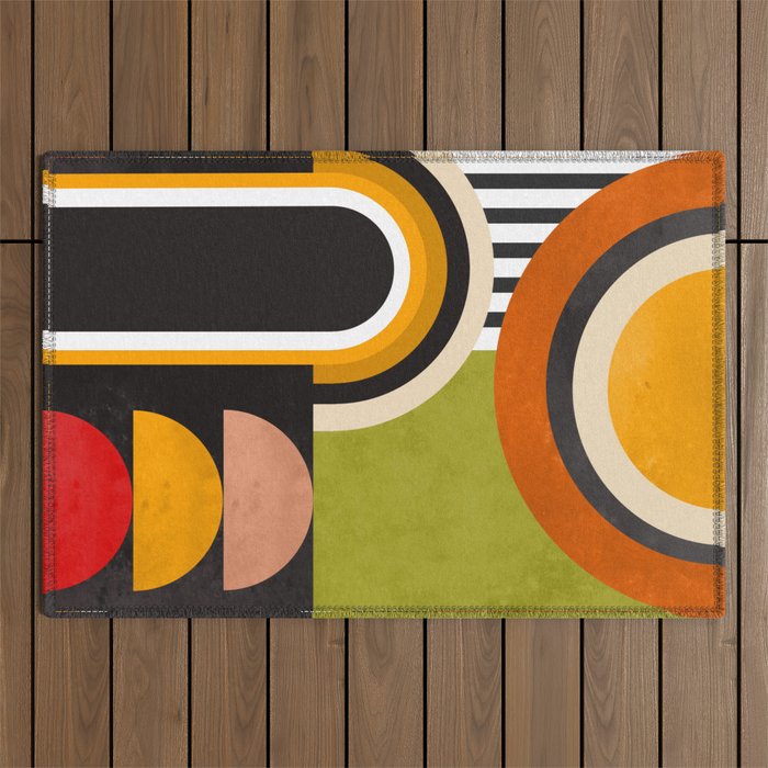 Bauhaus Mid Century Art 43 Outdoor Rug Gallery Image 1