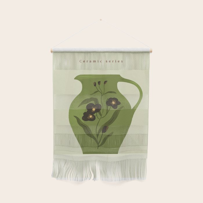 green jug with floral ornament  Wall Hanging Gallery Image 1