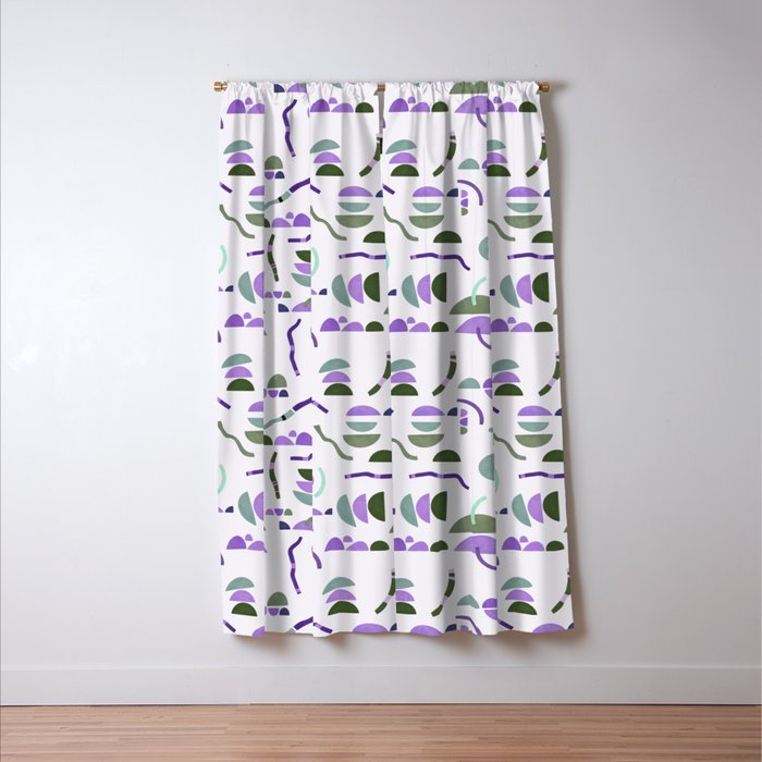 Modern simple shapes pattern LG Window Curtain Gallery Image 3