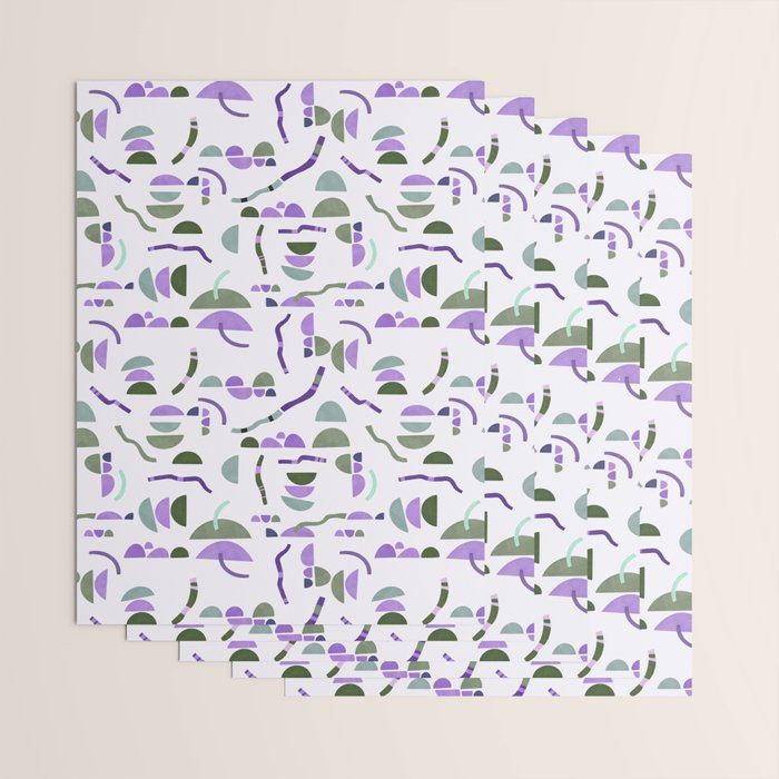 Modern simple shapes pattern LG Wrapping Paper Gallery Image 3