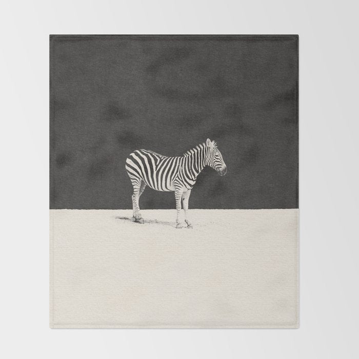 MINIMAL ANIMAL / Zebra Throw Blanket Gallery Image 2