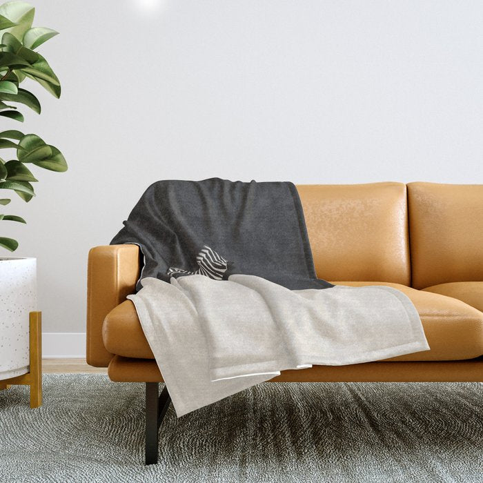 MINIMAL ANIMAL / Zebra Throw Blanket Gallery Image 1