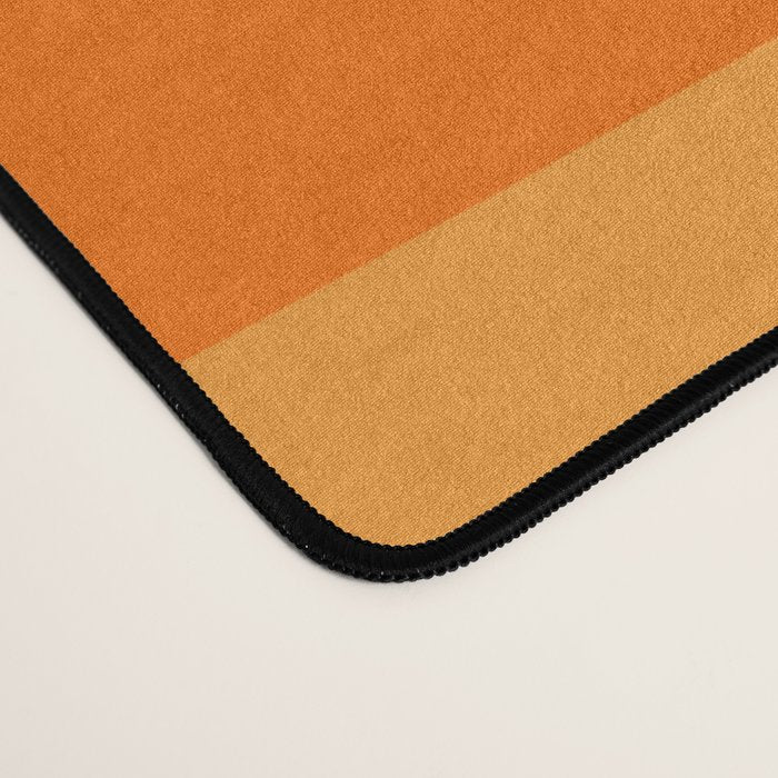 Mid Century Modern Piquet Retro Abstract Pattern in Double Orange Desk Mat Gallery Image 4