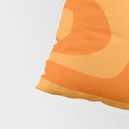 Mid Century Modern Piquet Retro Abstract Pattern in Double Orange Pillow Sham Gallery Image 4