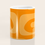 Mid Century Modern Piquet Retro Abstract Pattern in Double Orange Coffee Mug Gallery Image 4