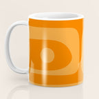Mid Century Modern Piquet Retro Abstract Pattern in Double Orange Coffee Mug Gallery Image 3