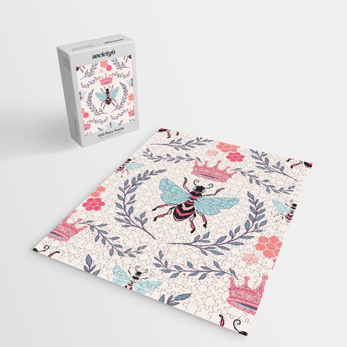 Queen Bee - Coral Pink Jigsaw Puzzle Gallery Image 2