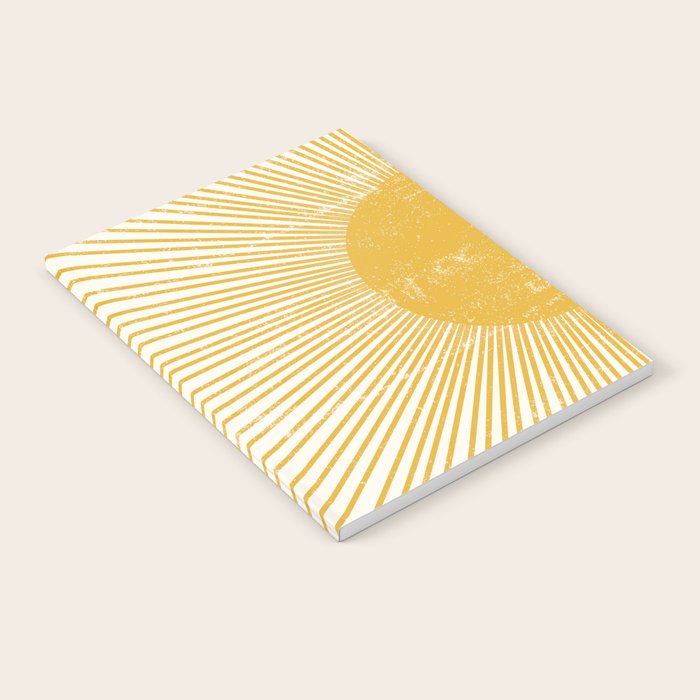Vintage Sun Bohemian Boho Sun Rays Vintage Style Notebook Gallery Image 1
