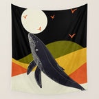 Abstract Whale 2 Wall Tapestry Gallery Image 4