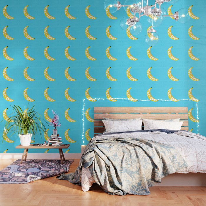 Big fruit Banana with 'Peel the love' typographic pun Wallpaper Gallery Image 1