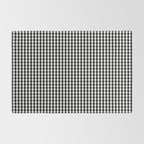 Classic Small Black & White Gingham Check Pattern Rug Gallery Image 2