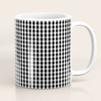 Classic Small Black & White Gingham Check Pattern Coffee Mug Gallery Image 1
