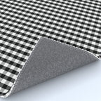 Classic Small Black & White Gingham Check Pattern Rug Gallery Image 4