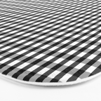 Classic Small Black & White Gingham Check Pattern Bath Mat Gallery Image 3