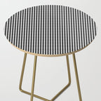 Classic Small Black & White Gingham Check Pattern Side Table Gallery Image 2