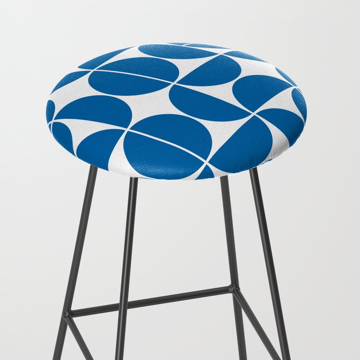 Mid Century Modern Geometric 04 Electric Blue Stool Gallery Image 2