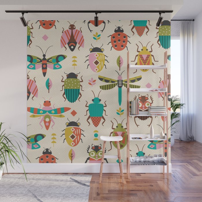 Mid century bugs Wall Mural