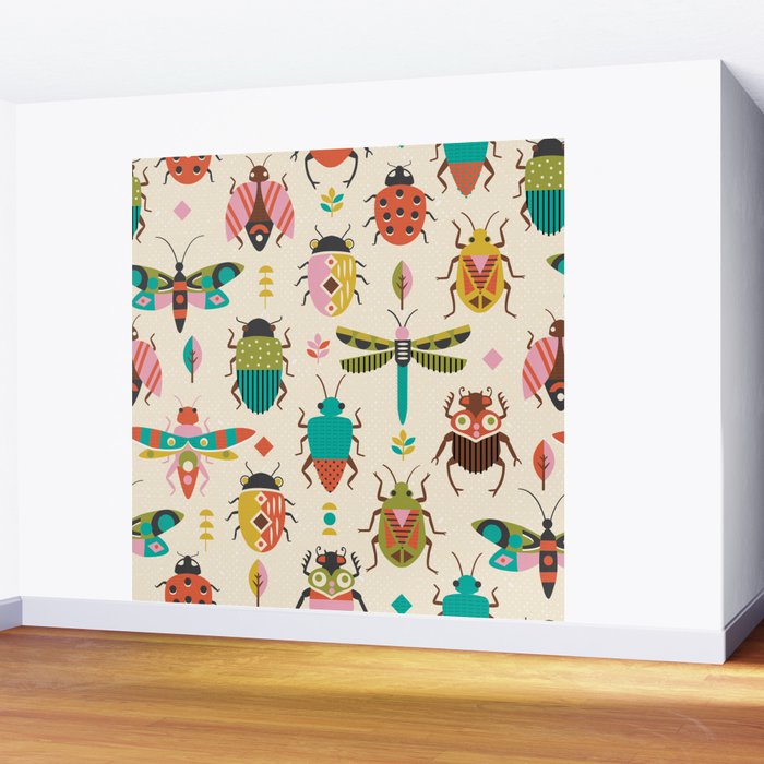 Mid century bugs Wall Mural Gallery Image 2