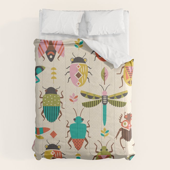 Mid century bugs Comforter Gallery Image 6