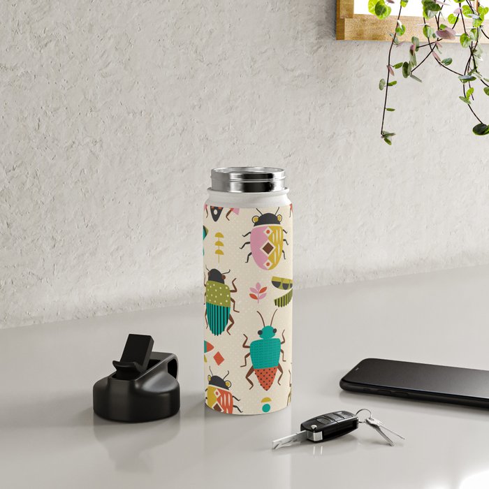 Mid century bugs Water Bottle Gallery Image 4