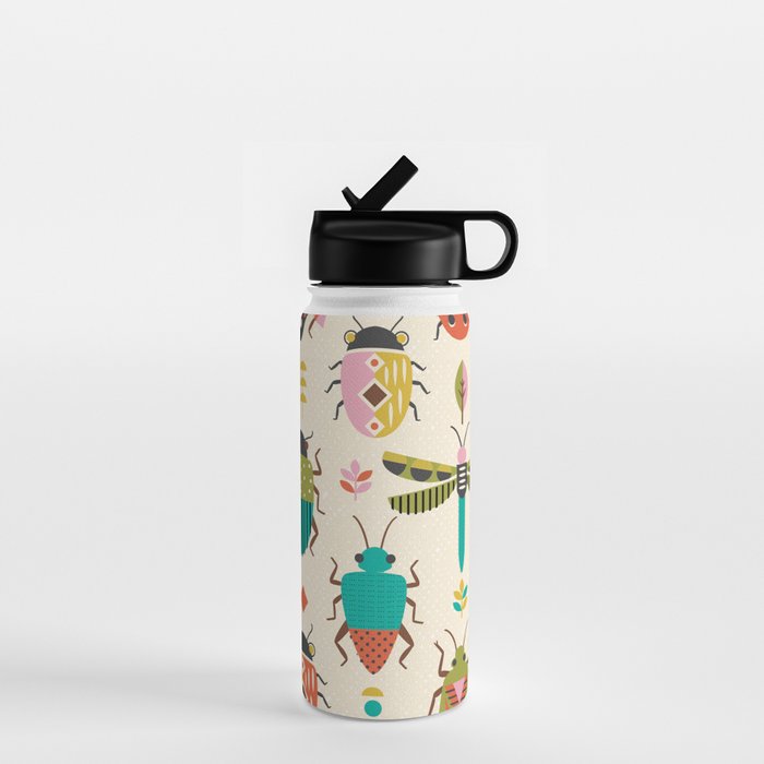 Mid century bugs Water Bottle Gallery Image 1