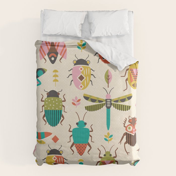 Mid century bugs Duvet Cover Gallery Image 1