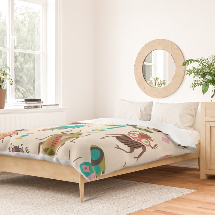 Mid century bugs Duvet Cover Gallery Image 2