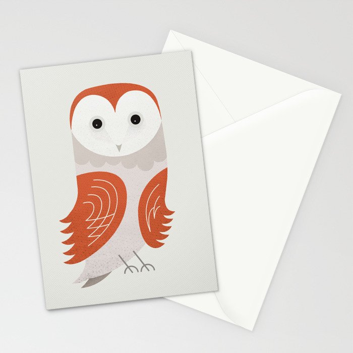 Whimsy Barn Owl Stationery Card Gallery Image 2