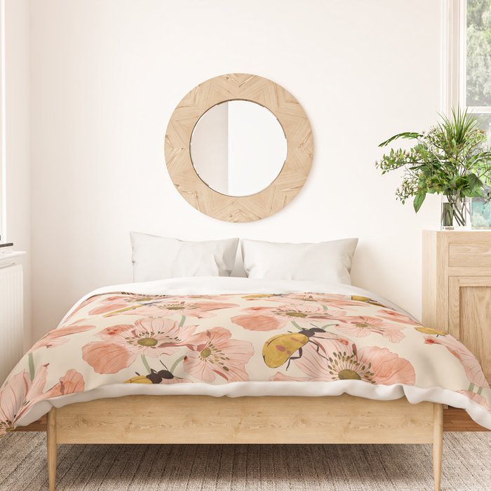 Roses and insects Duvet Cover Gallery Image 3
