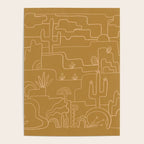 saguaro cactus line drawing Poster Gallery Image 4