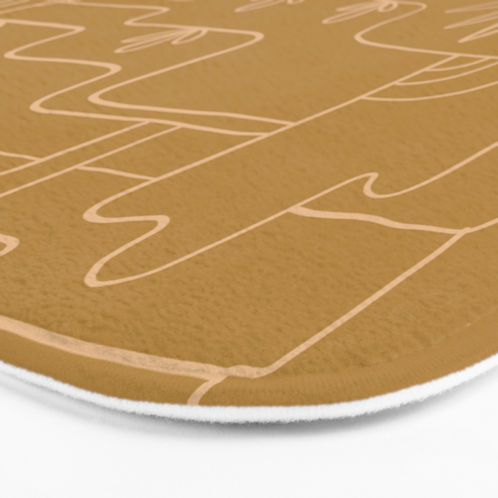 saguaro cactus line drawing Bath Mat Gallery Image 3
