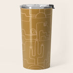 saguaro cactus line drawing Travel Mug Gallery Image 2