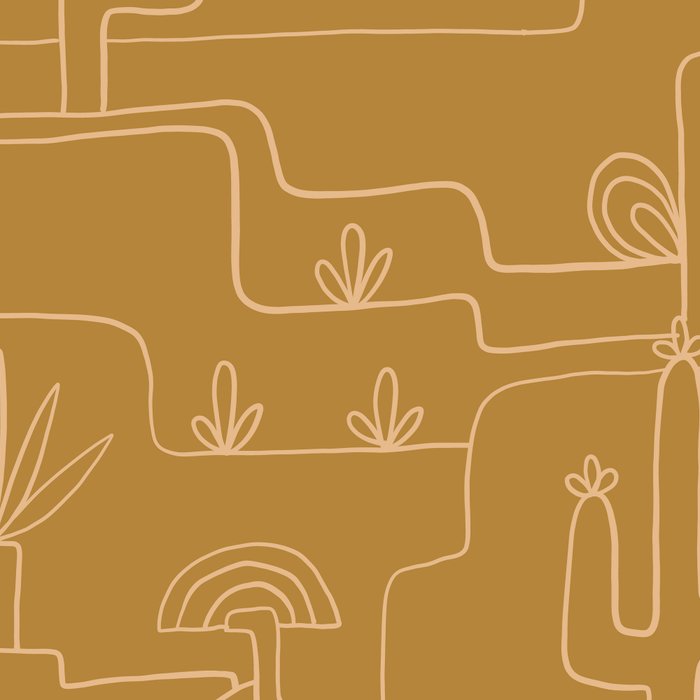 saguaro cactus line drawing Coffee Mug Gallery Image 2