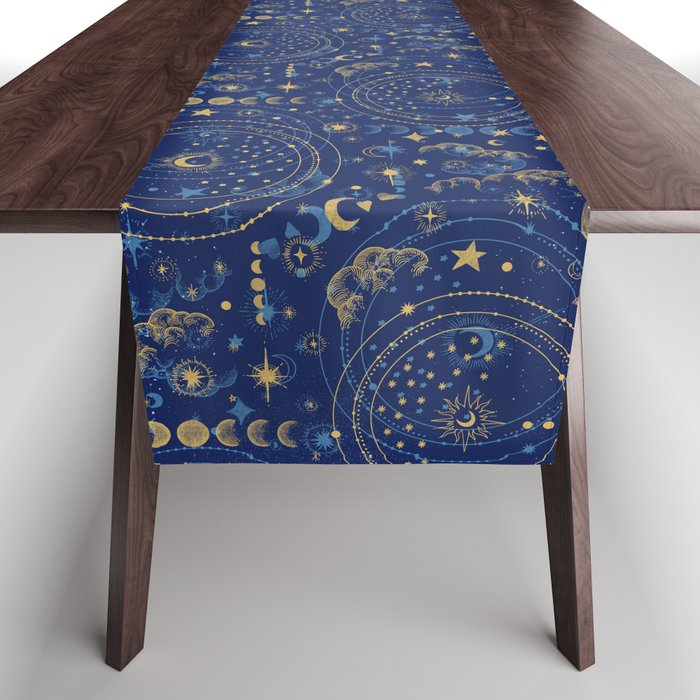 Pattern mystic celestial dark A Table Runner Gallery Image 1
