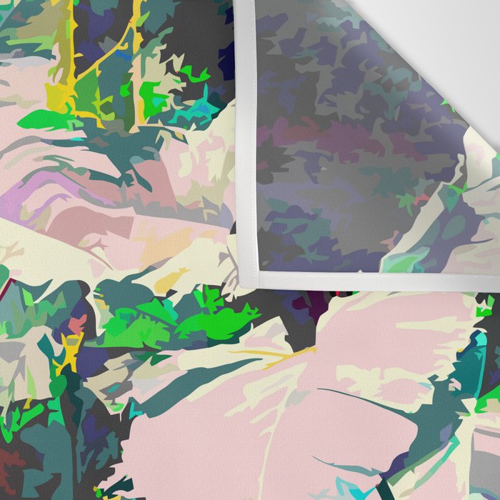 Live Quietly In a Corner Of Nature, Modern Bohemian Woman Jungle Forest Eclectic Painting Wall Tapestry Gallery Image 3