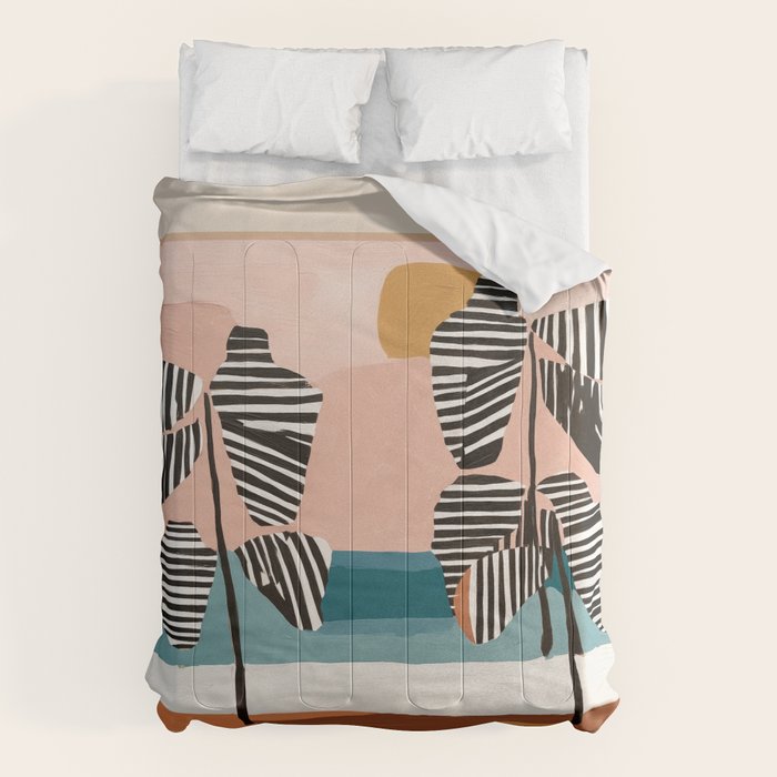 Tropical Sunset Palms II Comforter Gallery Image 6