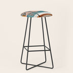 Tropical Sunset Palms II Stool Gallery Image 1