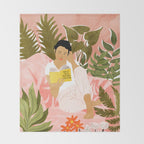 Plant Lady & The Urban Junglow | Blush Botanical Home Décor | House Plants Bohemian Woman Bedroom  Throw Blanket Gallery Image 2