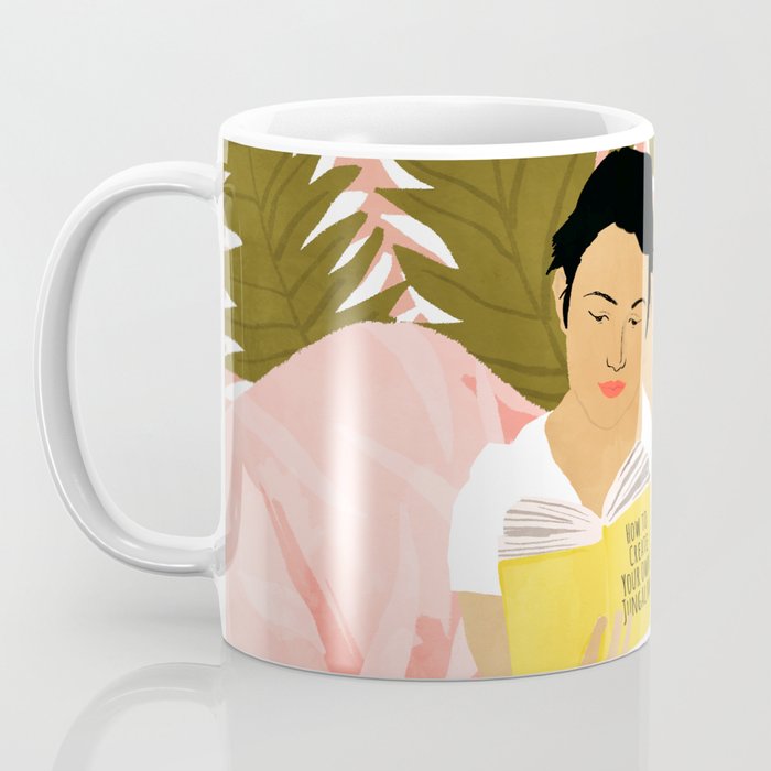 Plant Lady & The Urban Junglow | Blush Botanical Home Décor | House Plants Bohemian Woman Bedroom  Coffee Mug Gallery Image 3