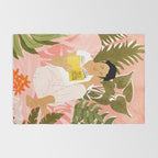 Plant Lady & The Urban Junglow | Blush Botanical Home Décor | House Plants Bohemian Woman Bedroom  Rug Gallery Image 2