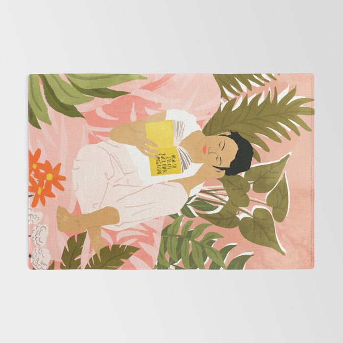 Plant Lady & The Urban Junglow | Blush Botanical Home Décor | House Plants Bohemian Woman Bedroom  Rug Gallery Image 2