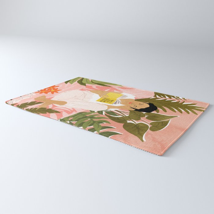 Plant Lady & The Urban Junglow | Blush Botanical Home Décor | House Plants Bohemian Woman Bedroom  Rug Gallery Image 3