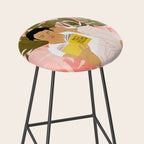 Plant Lady & The Urban Junglow | Blush Botanical Home Décor | House Plants Bohemian Woman Bedroom  Stool Gallery Image 2