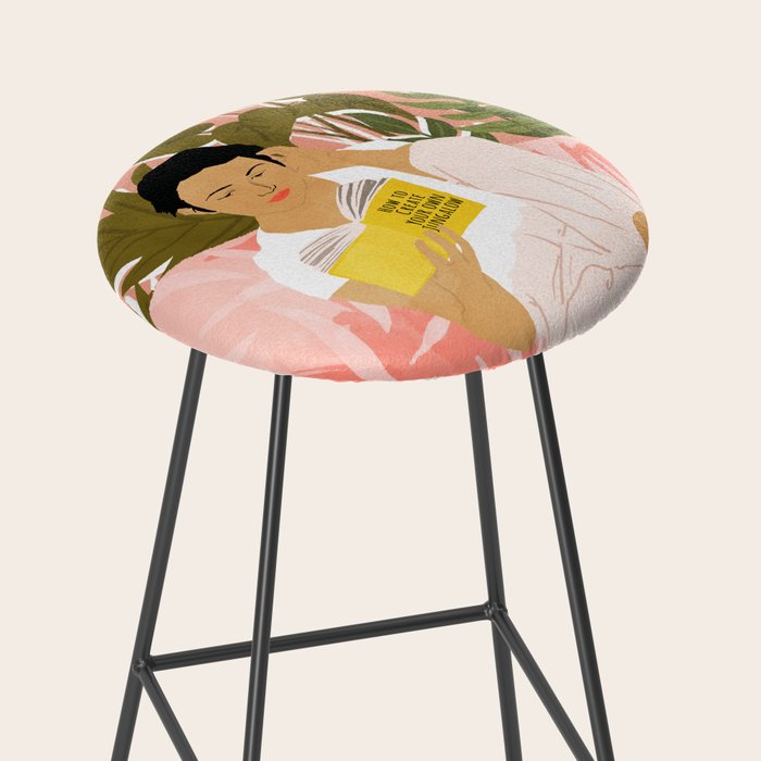 Plant Lady & The Urban Junglow | Blush Botanical Home Décor | House Plants Bohemian Woman Bedroom  Stool Gallery Image 2