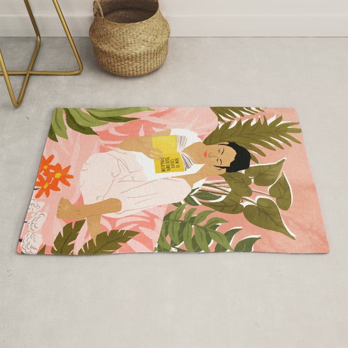 Plant Lady & The Urban Junglow | Blush Botanical Home Décor | House Plants Bohemian Woman Bedroom  Rug Gallery Image 1